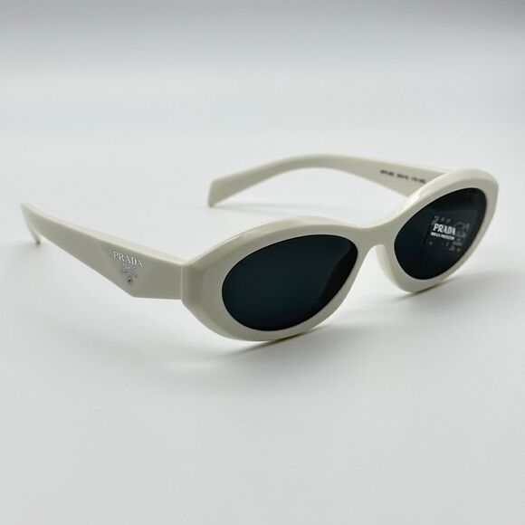 BRAND NEW PRADA PR26ZS 17K08Z Talc/Dark Grey Women Sunglasses - Picture 6 of 14